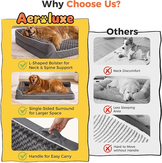Dog Bed Large Sized Dogs, XXL Orthopedic Dog Bed - Image 3