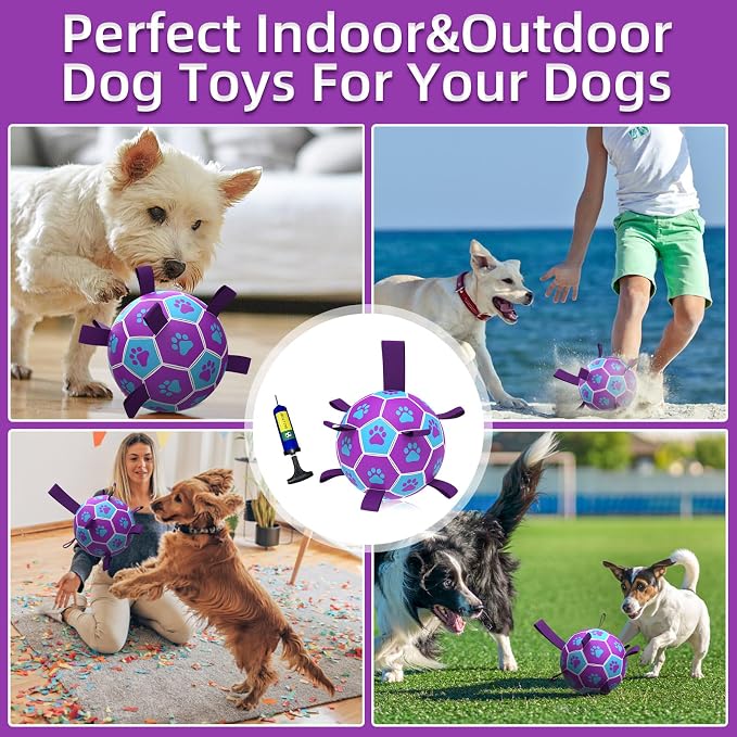 QDAN Dog Ropes Toys Soccer Ball - Image 2