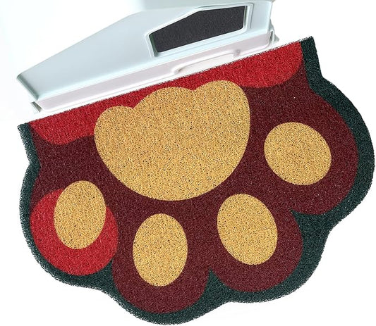 Cute Cat Litter Mat 24”x16”, Litter Box Mat, Litter Trapping Mat, Soft on Kitty by Rarenut