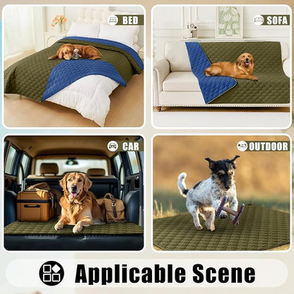 Smiry Waterproof Dog Bed Cover Blanket, Soft Reversible Pet Blanket, Washable - Image 7