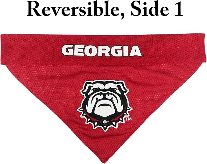 Pets First Collegiate Pet Accessories, Reversible Bandana, Georgia Bulldogs - Image 3