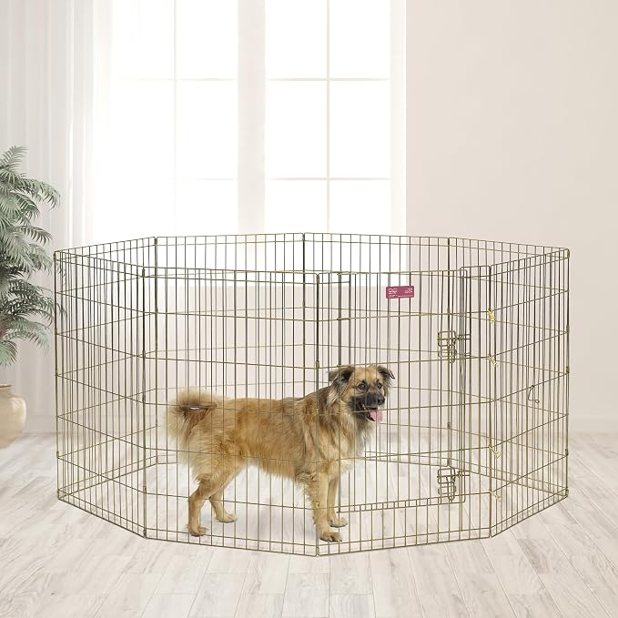 MidWest Homes for Pets Folding Metal Puppy / Dog Exercise Pen, Indoor/Outdoor - Image 3