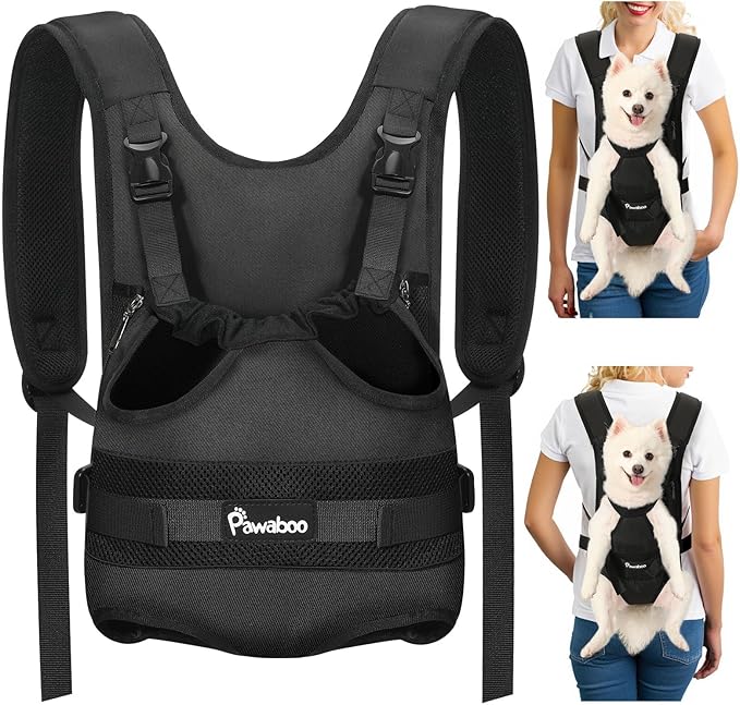 Pawaboo Pet Dog Front Carrier Backpacks, Legs Out Pet Carrier Backpack by Pawaboo