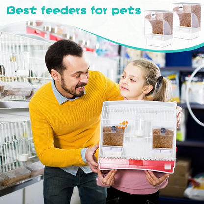 8 Pcs No Mess Bird Feeder Parrot Automatic Feeder Bird Seed Container Water - Image 6