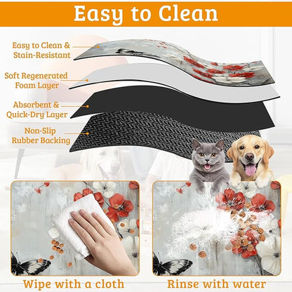 ButterflyFlowers Dog Cat Food Mat - Image 5