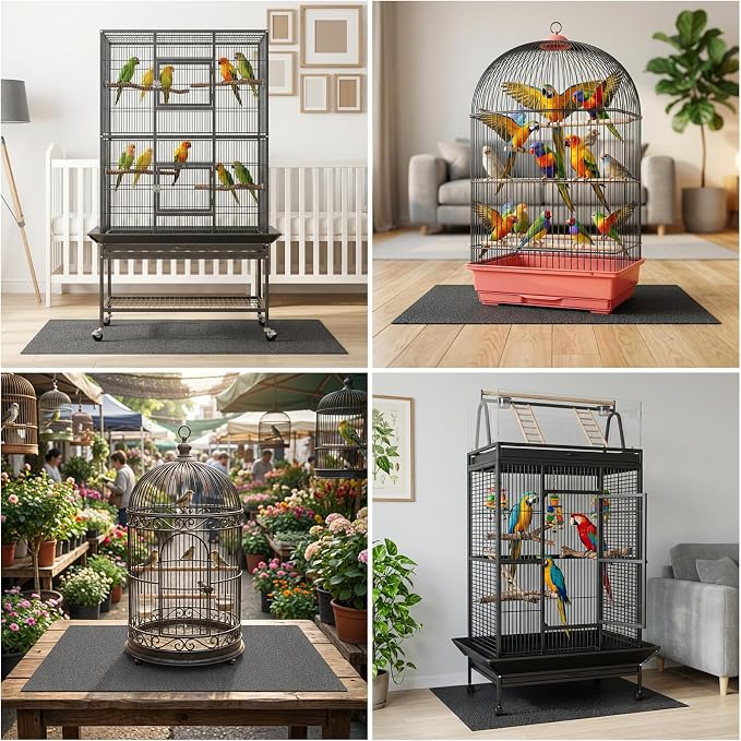 Under Pet Cage Mat for Bird Cages, Dog Kennels, Reptile Aquariums, Dog Kennels - Image 3
