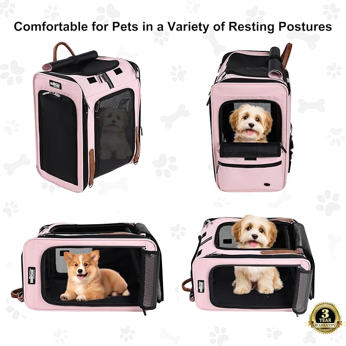 EliteField Deluxe Backpack Pet Carrier, Travel Soft-Sided Carrier Bag - Image 2