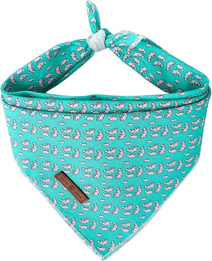 lionet paws Summer Dog Bandana Manatee by lionetpaws
