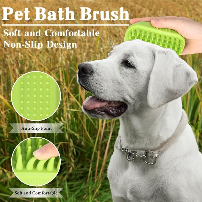 2PCS Dog Bath Brush with Adjustable Handle, Suitable - Image 4