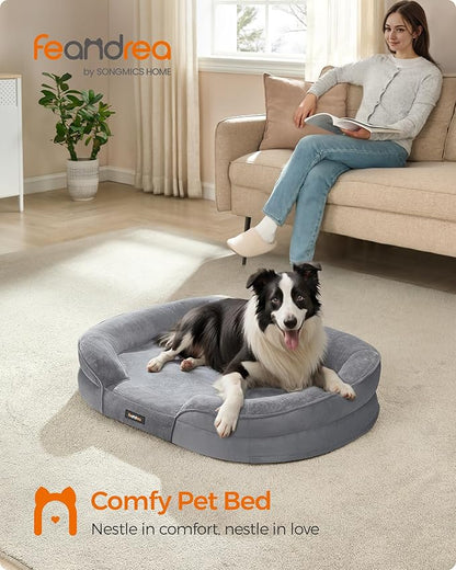 Feandrea Dog Bed, Large Orthopaedic Dog Sofa Bed, Egg Crate Foam, Waterproof - Image 2