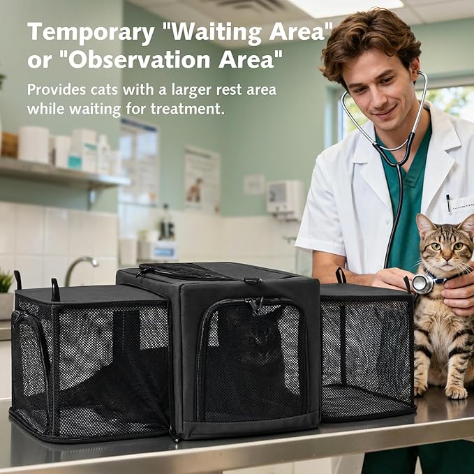 Pecute Cat Carrier Expandable, Stable Pet Carrier - Image 8