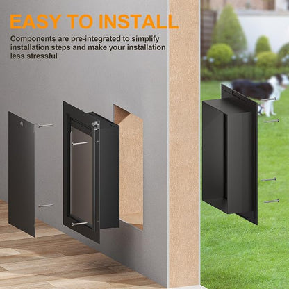 Dog Door for Wall, All Aluminum Large Doggy Door Doggie door, Pet Door Easy to - Image 8