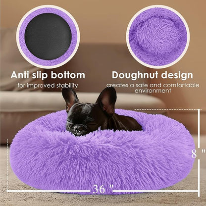 Extra Large Dog Beds, 36 Inch Human Dog Anxiety Relief Comfort Bed, - Image 3
