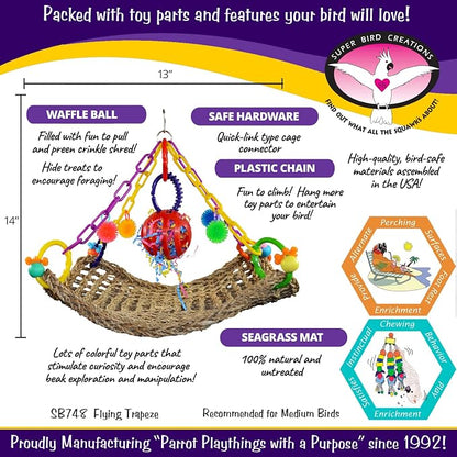 Super Bird Creations SB748 Flying Trapeze Bird Toy - Image 3