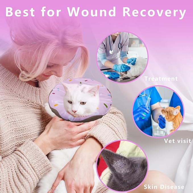 Cat Cone Collar Soft, Adjustable Cat Recovery Collar Kitten Cones to Stop - Image 5