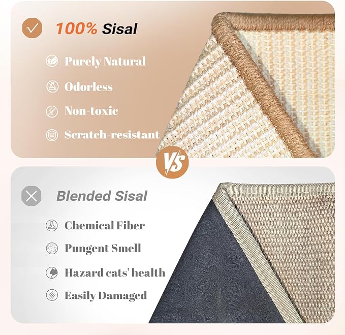 CHEERHOME PETS Sisal Cat Scratcher Ramp - Image 4
