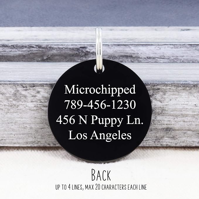 Ultra Joys Stainless Steel Pet ID Tag Dog Name Tags Personalized Front and Back - Image 3