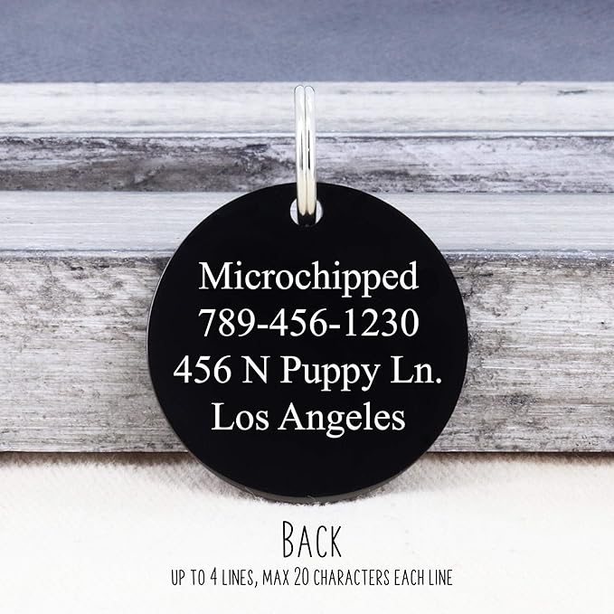 Ultra Joys Stainless Steel Pet ID Dog Name Tag Personalized Front and Back - Image 3