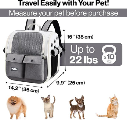 Pet Carrier Backpack for Cats & Dogs up to 22 LBS – Airline Approved Cat - Image 2