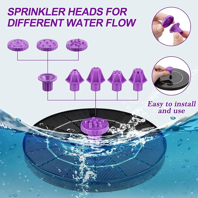 3.5W Solar Bird Bath Fountain Pump, Solar Powered Water Pump, Outdoor Water - Image 3