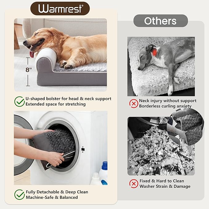 Large Dog Beds Large Sized Dogs 48x35x8 Inch, Orthopedic XXL XL Dog Bed - Image 3