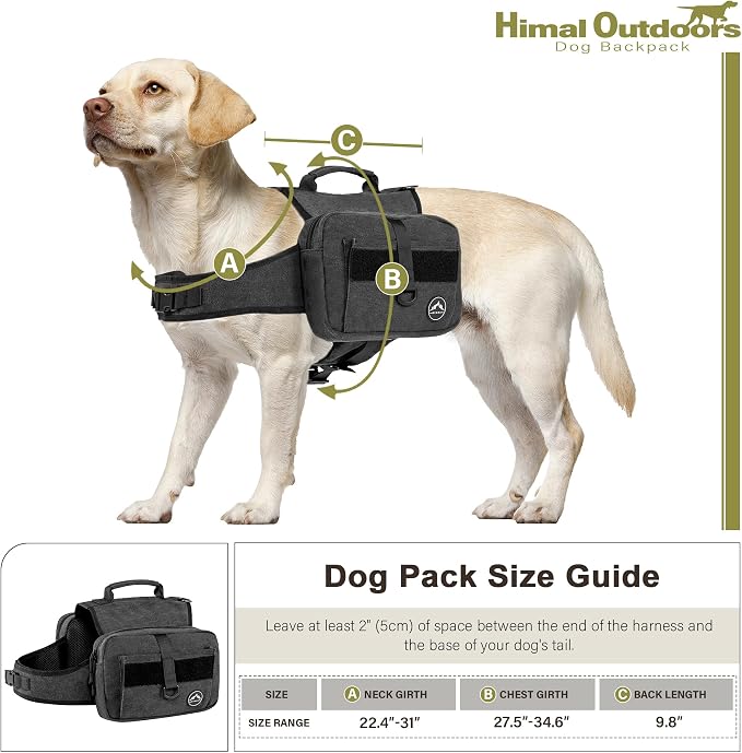 Himal Outdoors Dog Backpack & Saddle Bag, Tactical Hiking Backpack - Image 3