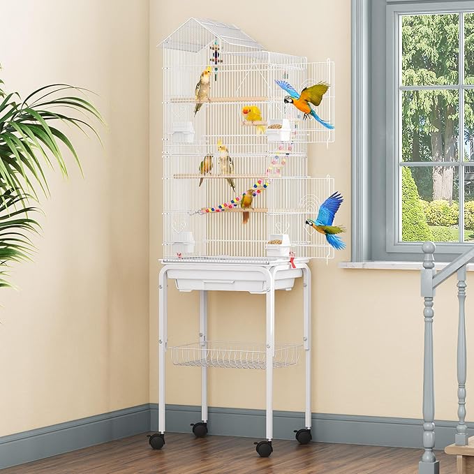62-inch Metal Bird Cage: Spacious Bird Cage - Image 7