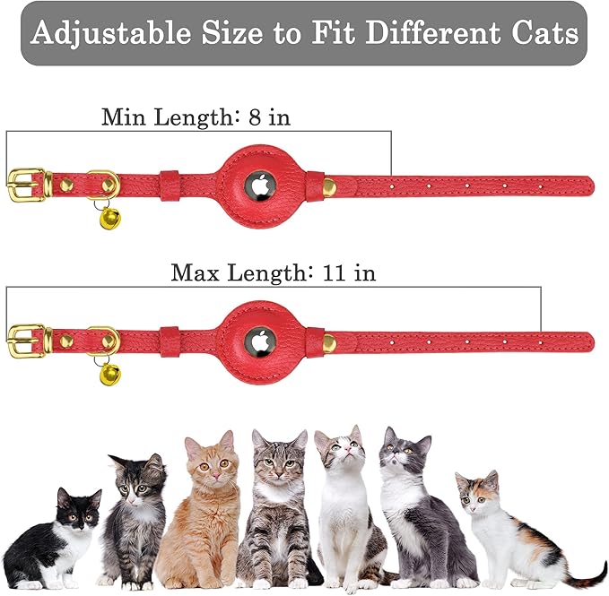 OOPSDOGGY Leather AirTag Cat Collar - Image 4