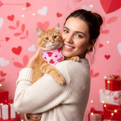 Sanwuta 10 Pcs Mother's Day Cat Collar Bandanas, Breakaway Adjustable Kitty - Image 4