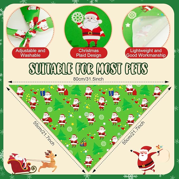 Weewooday 50 Pcs Christmas Bandanas - Image 3