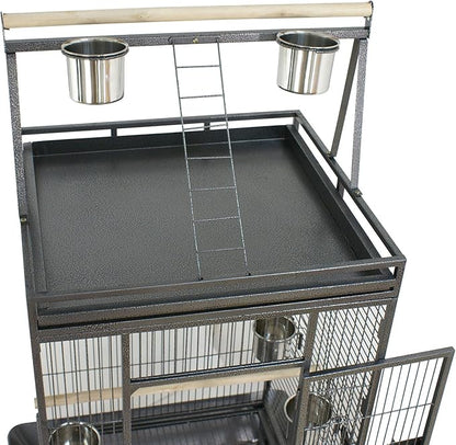 ZENY 68-Inch Birdcage, Playtop Parrot Cage, Wrought Iron Bird Cage - Image 7