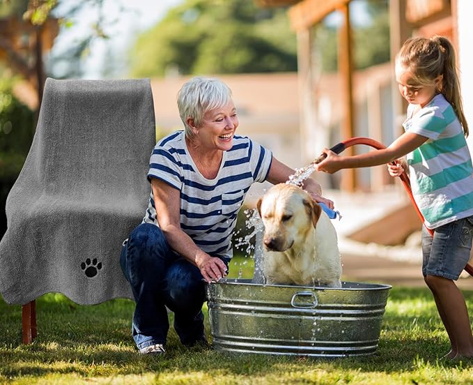 3 Pack Microfiber Dog Towels for Drying Dogs, Super Absorbent and Soft Pet - Image 6