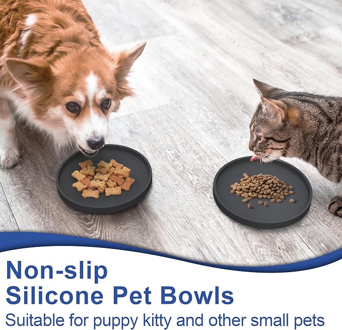 Arespark Pet Silicone Food Mat, Round Eating Tray - Image 2