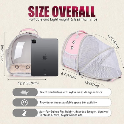 Back Expandable Backpack for Small Animals, Portable Travel Bag Breathable Pet - Image 4