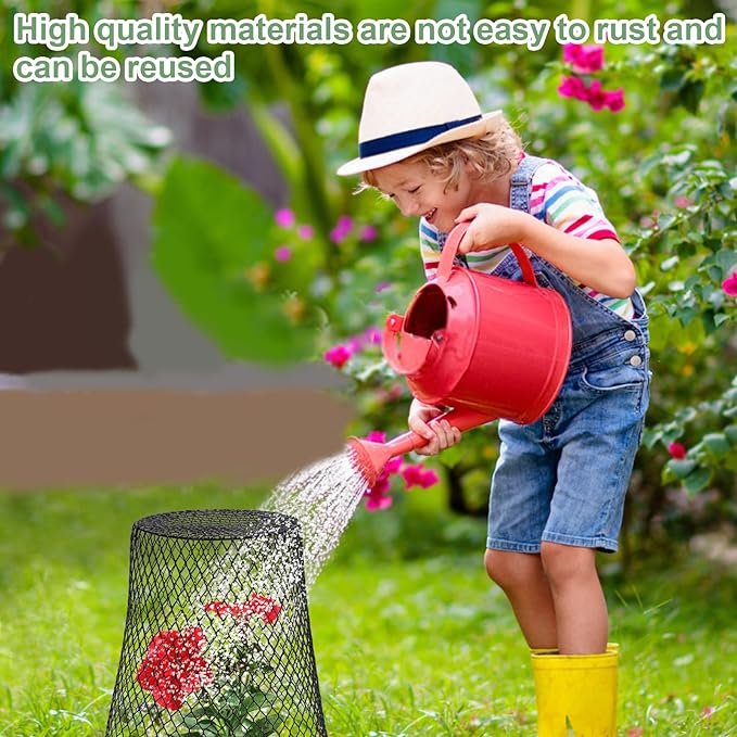 10 Pcs Chicken Wire Cloche Plant Covers Garden Netting Metal Heavy Duty Plant - Image 5