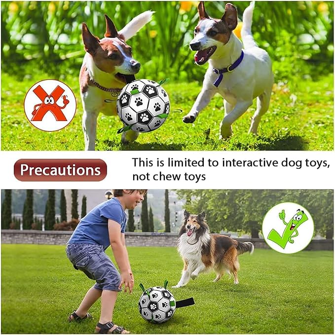 QDAN Large Dog Toys, 8 Inch Soccer Ball - Image 7
