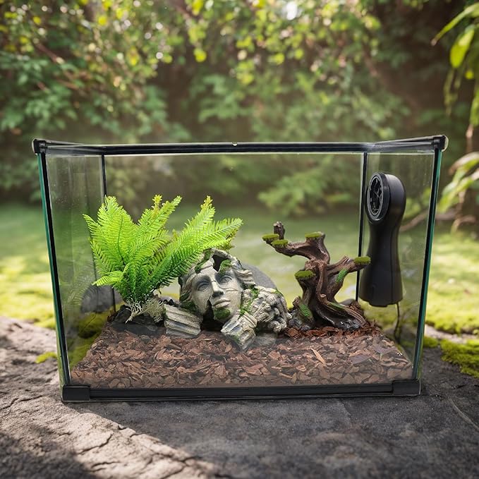 Reptile Cave Hideout Tank Accessories Decorations, Aquarium Hideaway Cave Fish - Image 2