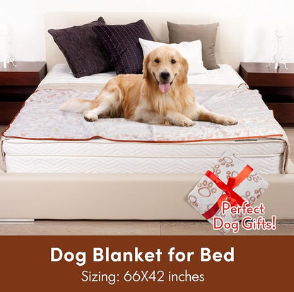 Stuffed Large Brown Premium Soft Dog Blanket, - Image 7
