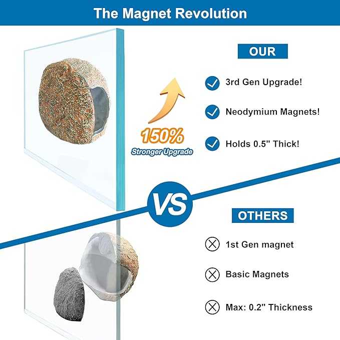 3rd-Gen Magnetic Aquarium Cave, Realistic Magnetic Rocks Fish Tank Decor - Image 2
