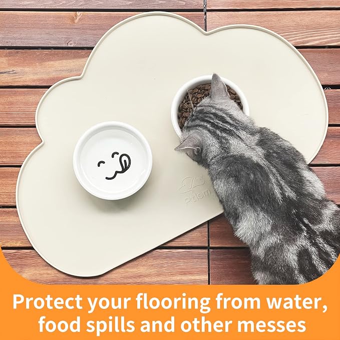 Ptlom Silicone Pet Feeding Mat for Dogs and Cats, High-Lips Pet Placemat - Image 8
