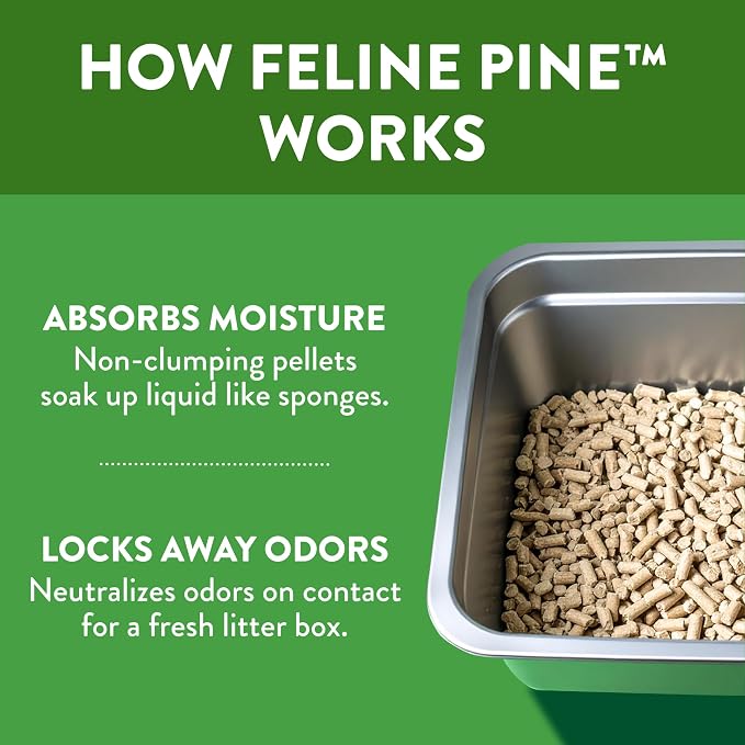 Feline Pine Platinum Non-Clumping Cat Litter, Feline Pine Cat Litter 18lb - Image 3