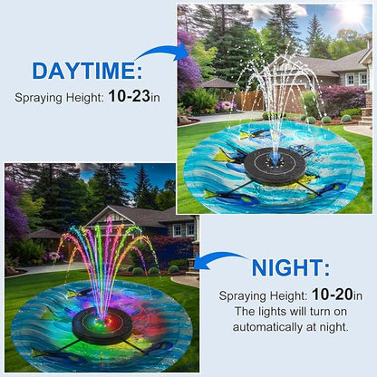 Solar Fountain Pump with 3 Spray Height Adjustments, Upgraded Glass Solar Bird - Image 6