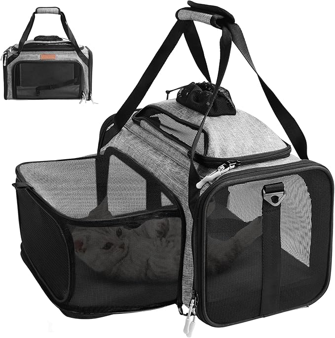 PETUX Top and Side Expandable Pet Carrier by PETUX