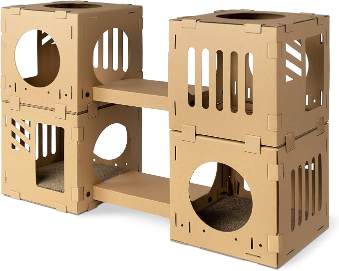 Navaris Modular Cardboard Cat House by Navaris