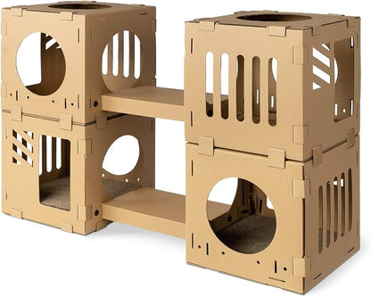 Navaris Modular Cardboard Cat House by Navaris
