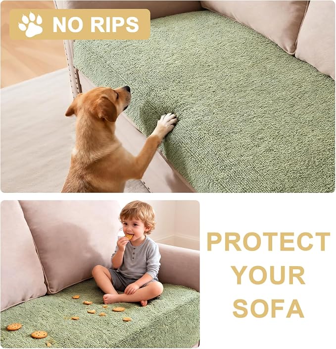 H.VERSAILTEX Non Slip Pet Couch Cover Chenille Dog Bed Protector Thick Soft - Image 8