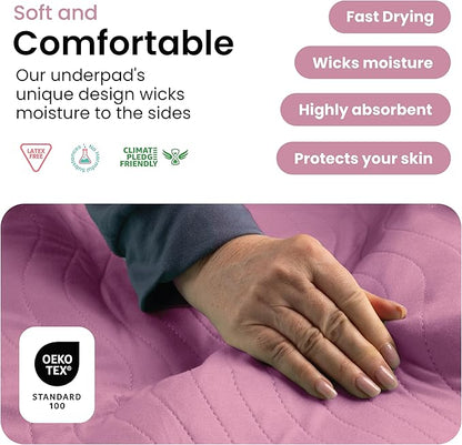 IMPROVIA® Washable Underpads, Heavy Absorbency Reusable Incontinence Pads - Image 4