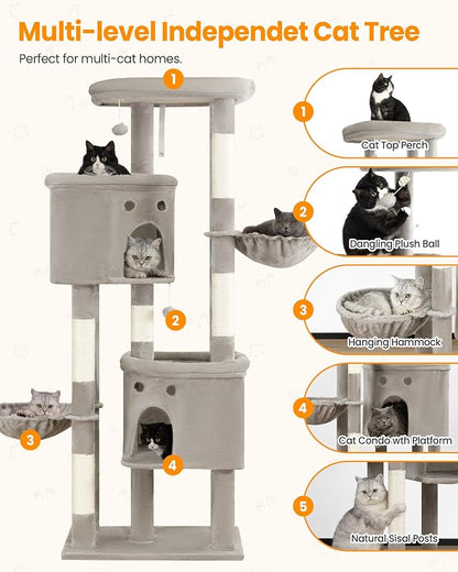 Extra Large Cat Tree, 84 Inch XXL Giant Cat Tower - Image 6