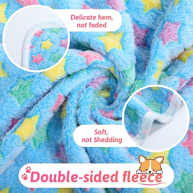 Tatuo 12 Pieces Puppy Blanket Warm Dog Cat Sleep Mat Pet Kitten Doggy Fleece - Image 3