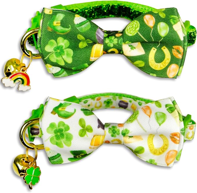 St. Patrick's Day Cat Bowtie by PohshidoPet